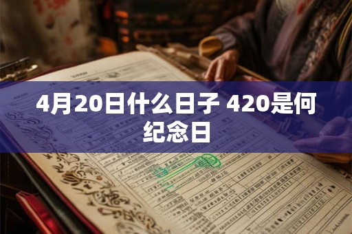 4月20日什么日子 420是何纪念日