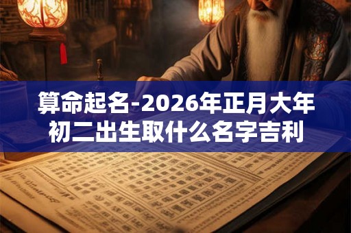 算命起名-2026年正月大年初二出生取什么名字吉利