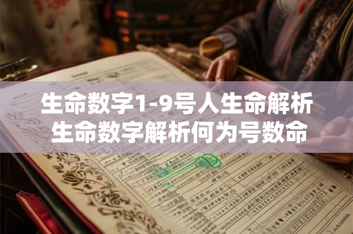 生命数字1-9号人生命解析 生命数字解析何为号数命 生命数字1-9号人生命解析 生命数字解析何为号数命