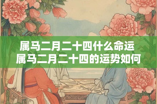 属马二月二十四什么命运 属马二月二十四的运势如何 属马二月二十四什么命运 属马二月二十四的运势如何