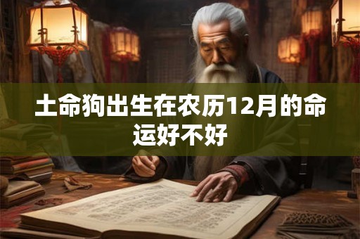 土命狗出生在农历12月的命运好不好