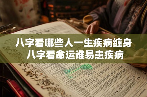 八字看哪些人一生疾病缠身 八字看命运谁易患疾病 八字看哪些人一生疾病缠身 八字看命运谁易患疾病