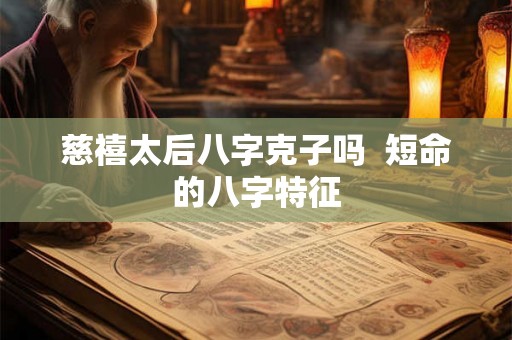慈禧太后八字克子吗  短命的八字特征