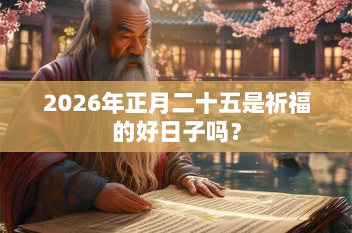 2026年正月二十五是祈福的好日子吗？