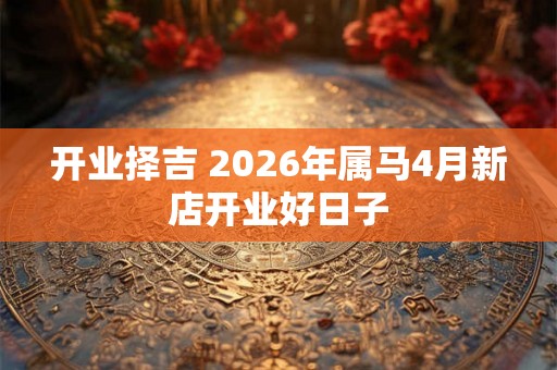 开业择吉 2026年属马4月新店开业好日子