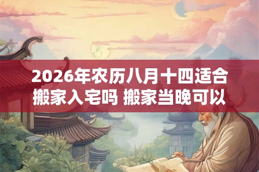 2026年农历八月十四适合搬家入宅吗 搬家当晚可以不住吗