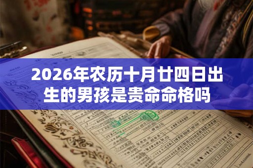 2026年农历十月廿四日出生的男孩是贵命命格吗