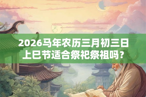 2026马年农历三月初三日上巳节适合祭祀祭祖吗? 2026马年农历三月初三日上巳节适合祭祀祭祖吗?