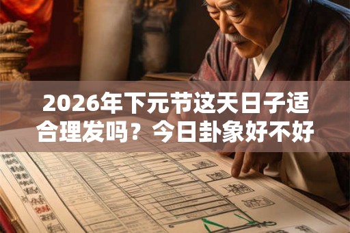 2026年下元节这天日子适合理发吗?今日卦象好不好? 2026年下元节这天日子适合理发吗?今日卦象好不好?