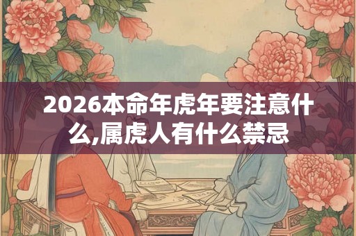 2026本命年虎年要注意什么,属虎人有什么禁忌