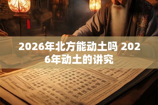 2026年北方能动土吗 2026年动土的讲究 2026年北方能动土吗 2026年动土的讲究