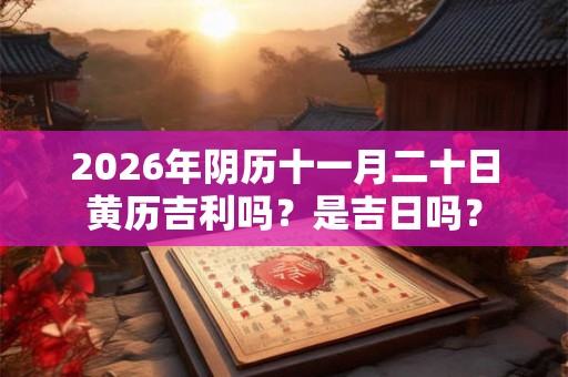 2026年阴历十一月二十日黄历吉利吗？是吉日吗？