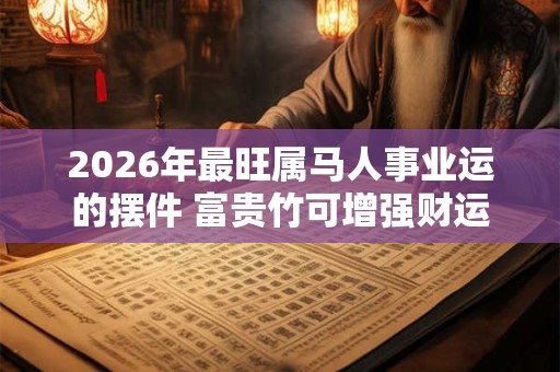 2026年最旺属马人事业运的摆件 富贵竹可增强财运