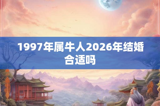 1997年属牛人2026年结婚合适吗