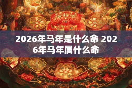 2026年马年是什么命 2026年马年属什么命