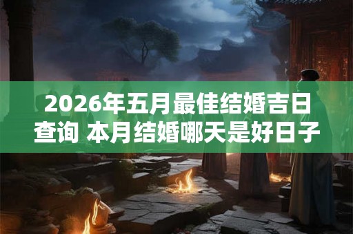 2026年五月最佳结婚吉日查询 本月结婚哪天是好日子 2026年五月最佳结婚吉日查询 本月结婚哪天是好日子