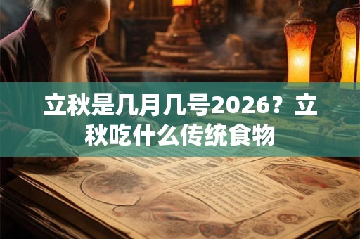 立秋是几月几号2026?立秋吃什么传统食物 立秋是几月几号2026?立秋吃什么传统食物