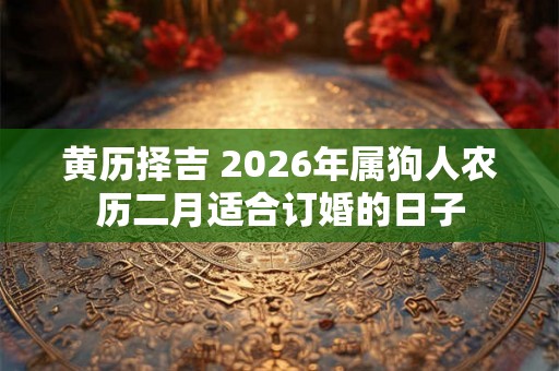 黄历择吉 2026年属狗人农历二月适合订婚的日子
