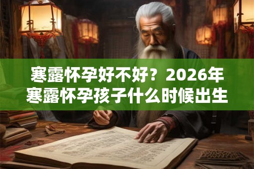 寒露怀孕好不好？2026年寒露怀孕孩子什么时候出生？