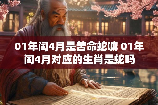 01年闰4月是苦命蛇嘛 01年闰4月对应的生肖是蛇吗