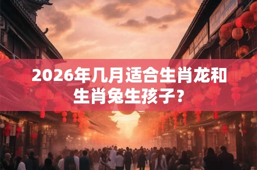 2026年几月适合生肖龙和生肖兔生孩子？