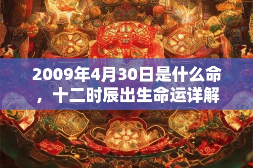 2009年4月30日是什么命，十二时辰出生命运详解