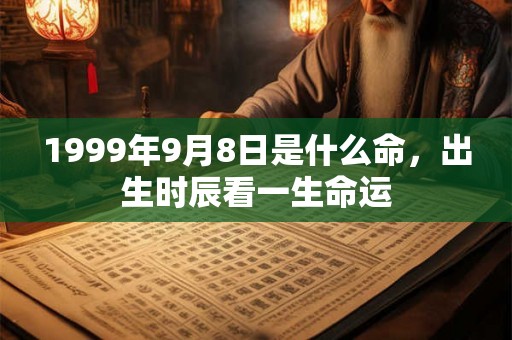 1999年9月8日是什么命，出生时辰看一生命运