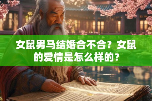 女鼠男马结婚合不合？女鼠的爱情是怎么样的？