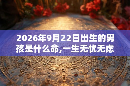 2026年9月22日出生的男孩是什么命,一生无忧无虑 2026年9月22日出生的男孩是什么命,一生无忧无虑