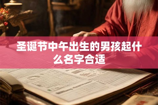 圣诞节中午出生的男孩起什么名字合适