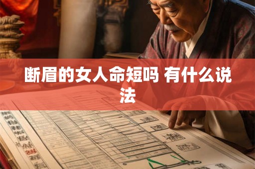 断眉的女人命短吗 有什么说法 断眉的女人命短吗 有什么说法
