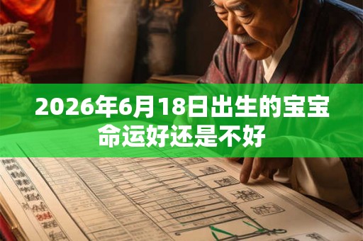 2026年6月18日出生的宝宝命运好还是不好 2026年6月18日出生的宝宝命运好还是不好