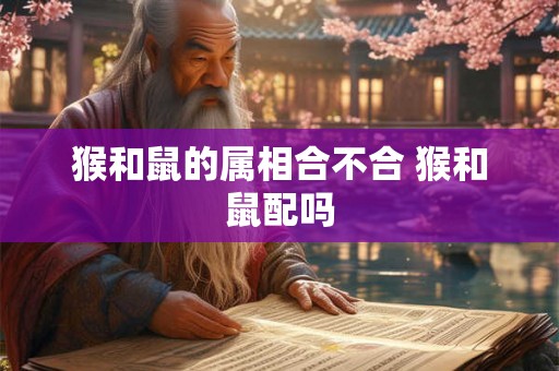 猴和鼠的属相合不合 猴和鼠配吗 猴和鼠的属相合不合 猴和鼠配吗