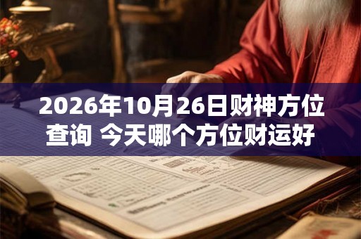 2026年10月26日财神方位查询 今天哪个方位财运好