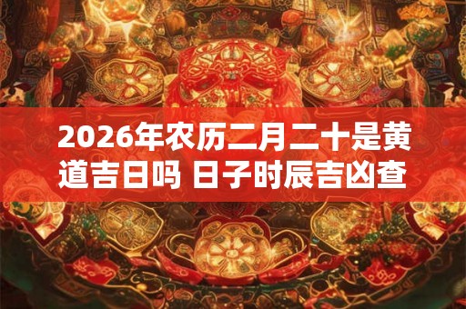 2026年农历二月二十是黄道吉日吗 日子时辰吉凶查询