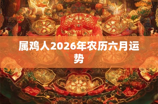 属鸡人2026年农历六月运势 属鸡人2026年农历六月运势