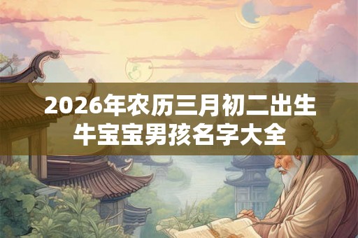2026年农历三月初二出生牛宝宝男孩名字大全