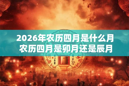 2026年农历四月是什么月 农历四月是卯月还是辰月