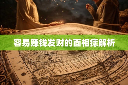容易赚钱发财的面相痣解析