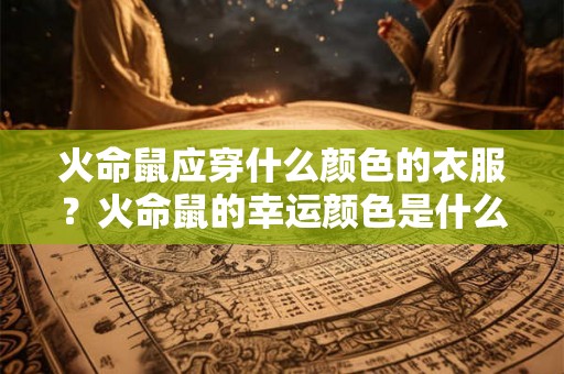 火命鼠应穿什么颜色的衣服?火命鼠的幸运颜色是什么? 火命鼠应穿什么颜色的衣服?火命鼠的幸运颜色是什么?
