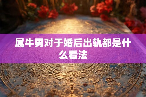 属牛男对于婚后出轨都是什么看法