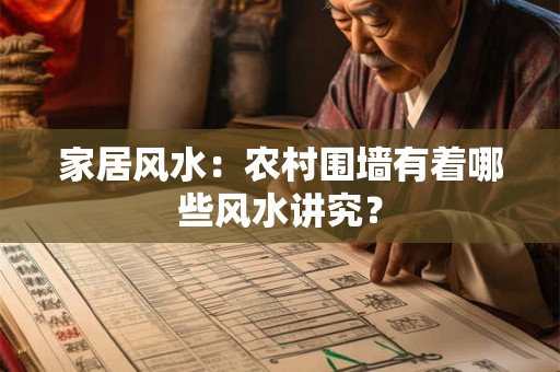 家居风水：农村围墙有着哪些风水讲究？