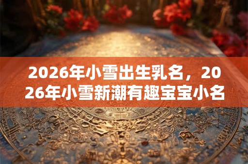 2026年小雪出生乳名，2026年小雪新潮有趣宝宝小名精选！