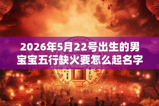 2026年5月22号出生的男宝宝五行缺火要怎么起名字