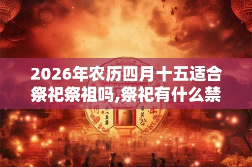 2026年农历四月十五适合祭祀祭祖吗,祭祀有什么禁忌？