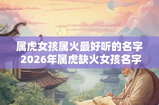 属虎女孩属火最好听的名字 2026年属虎缺火女孩名字