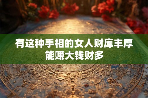 有这种手相的女人财库丰厚能赚大钱财多
