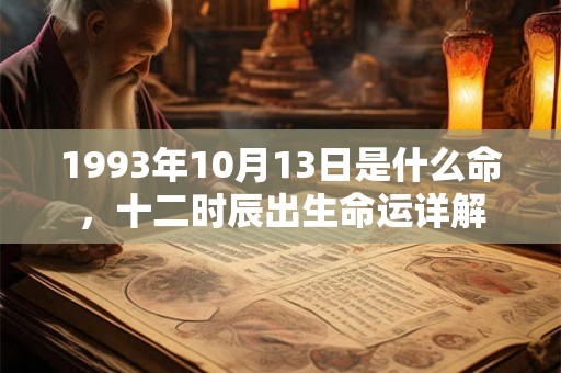 1993年10月13日是什么命,十二时辰出生命运详解 1993年10月13日是什么命,十二时辰出生命运详解