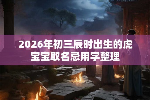 2026年初三辰时出生的虎宝宝取名忌用字整理