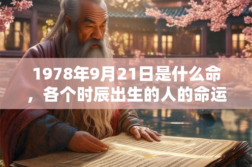 1978年9月21日是什么命，各个时辰出生的人的命运